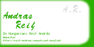 andras reif business card